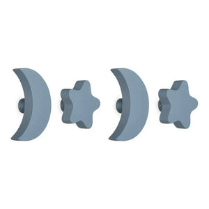 Nofred - Star and Moon Hooks - Set of 4 | Blue