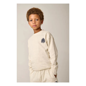 Tumble N'Dry - Oversized Seashore Organic Cotton Sweatshirt | Heather White