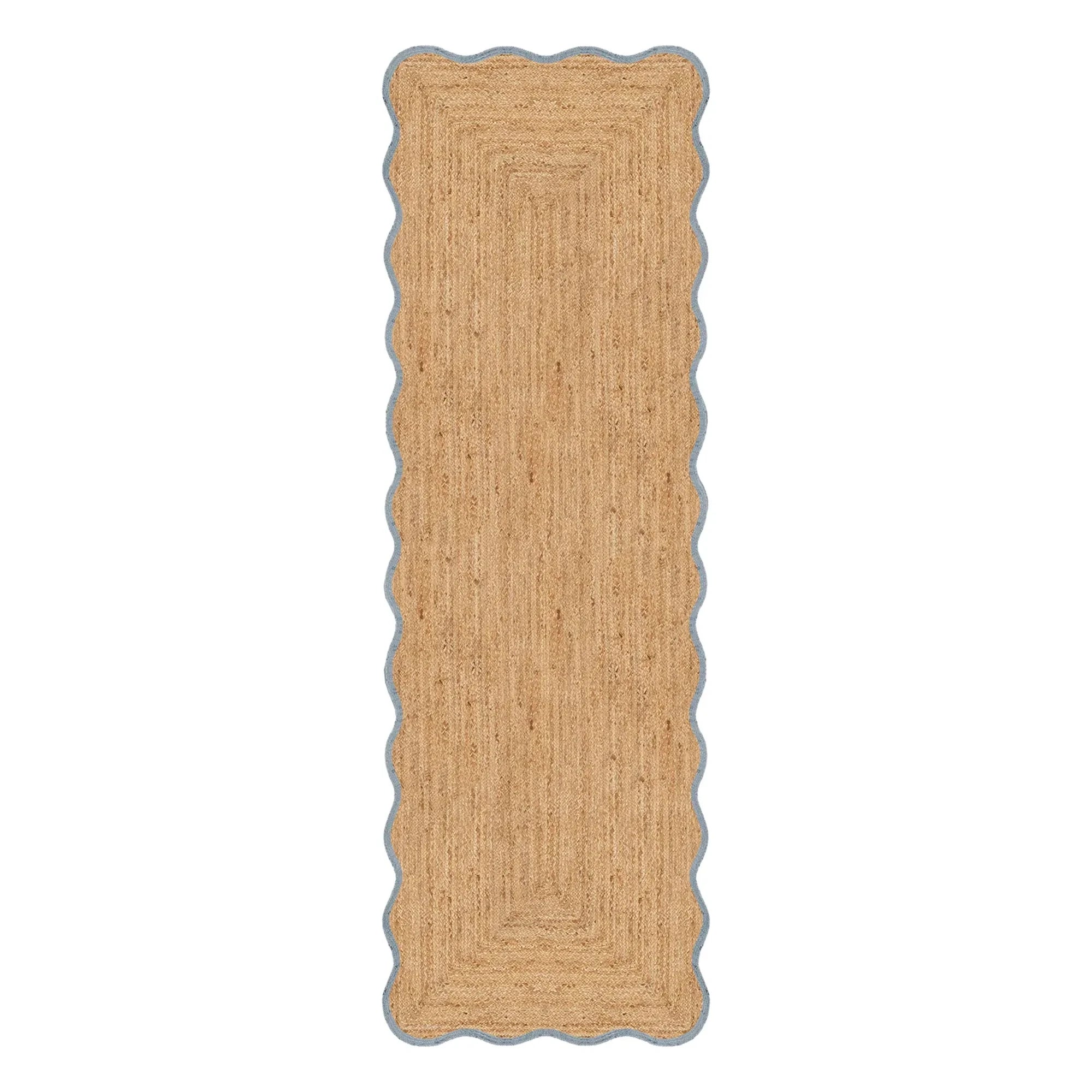 Layered - Deniztarağı jute runner rug | Blue