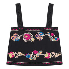 Louise Misha - Phaedra Organik Pamuk Top | Siyah