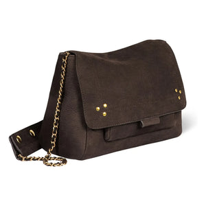 Jérôme Dreyfuss - Lulu M Croco Patterned Leather Bag | Brown