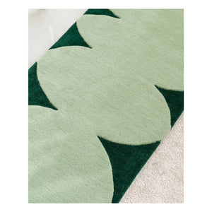 Tarta Gelatina - Jumping Wool Rug | Green
