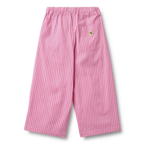 Wheat - Sasha organik pamuklu çizgili pantolon | Pembe