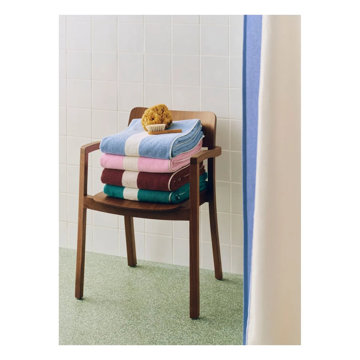 Hay - Striped Bath Sheet | Pink