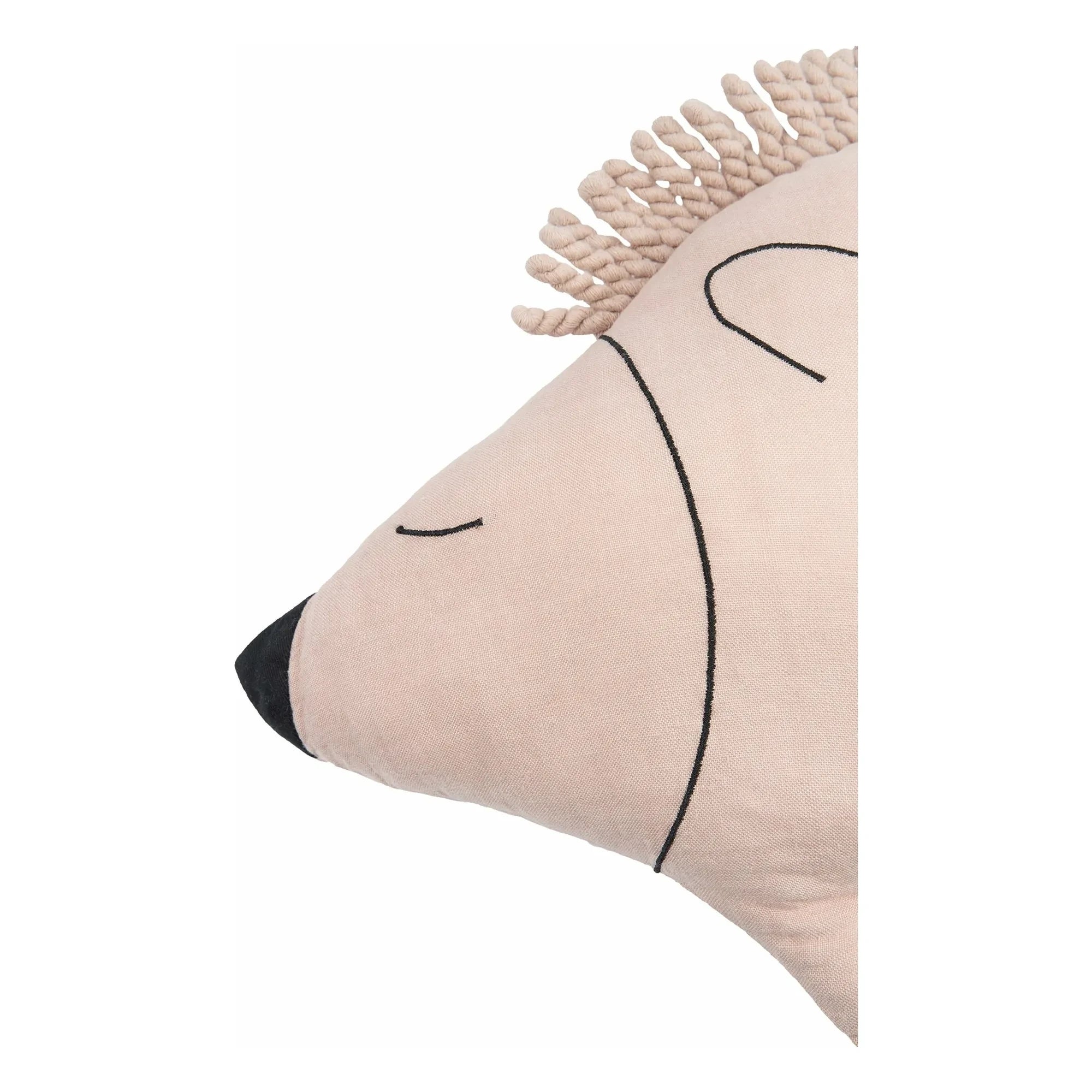 Nobodinoz - Enzo Hedgehog Pillow - French Linen | Light Pink