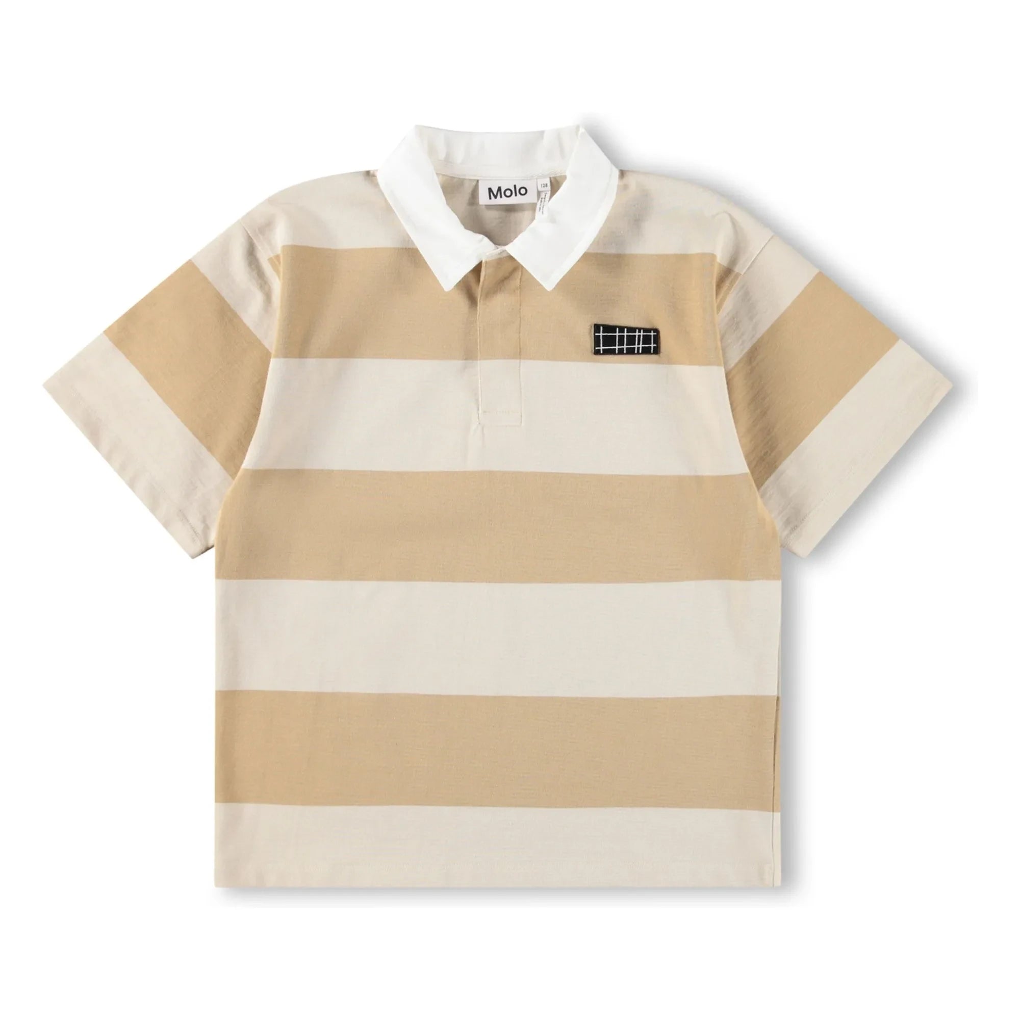 Molo - Reef Striped Organic Cotton Polo Shirt | Beige