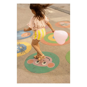Louis Louise - Striped Iris Shorts | Yellow