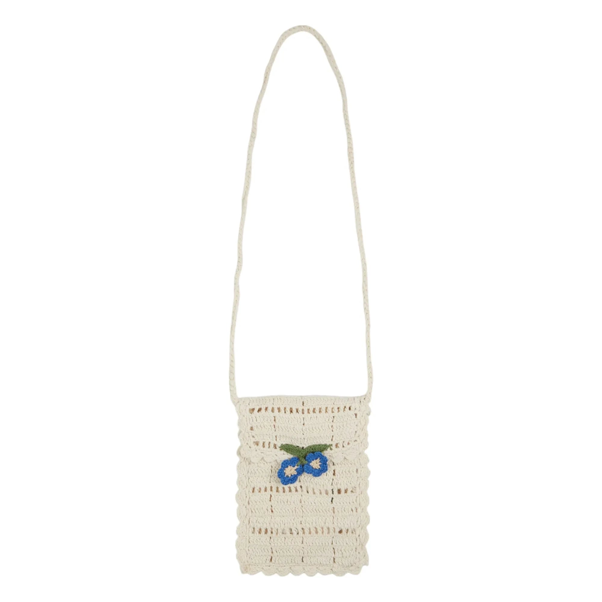 Emile et Ida - Floral Crochet Shoulder Bag | Cream
