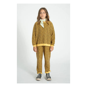 Piupiuchick - Organic Cotton Leopard Jogger Pants | Mustard