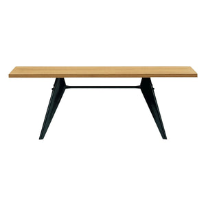 Vitra - EM table, oiled natural oak 220x90 cm - black legs - Jean Prouvé | Oak