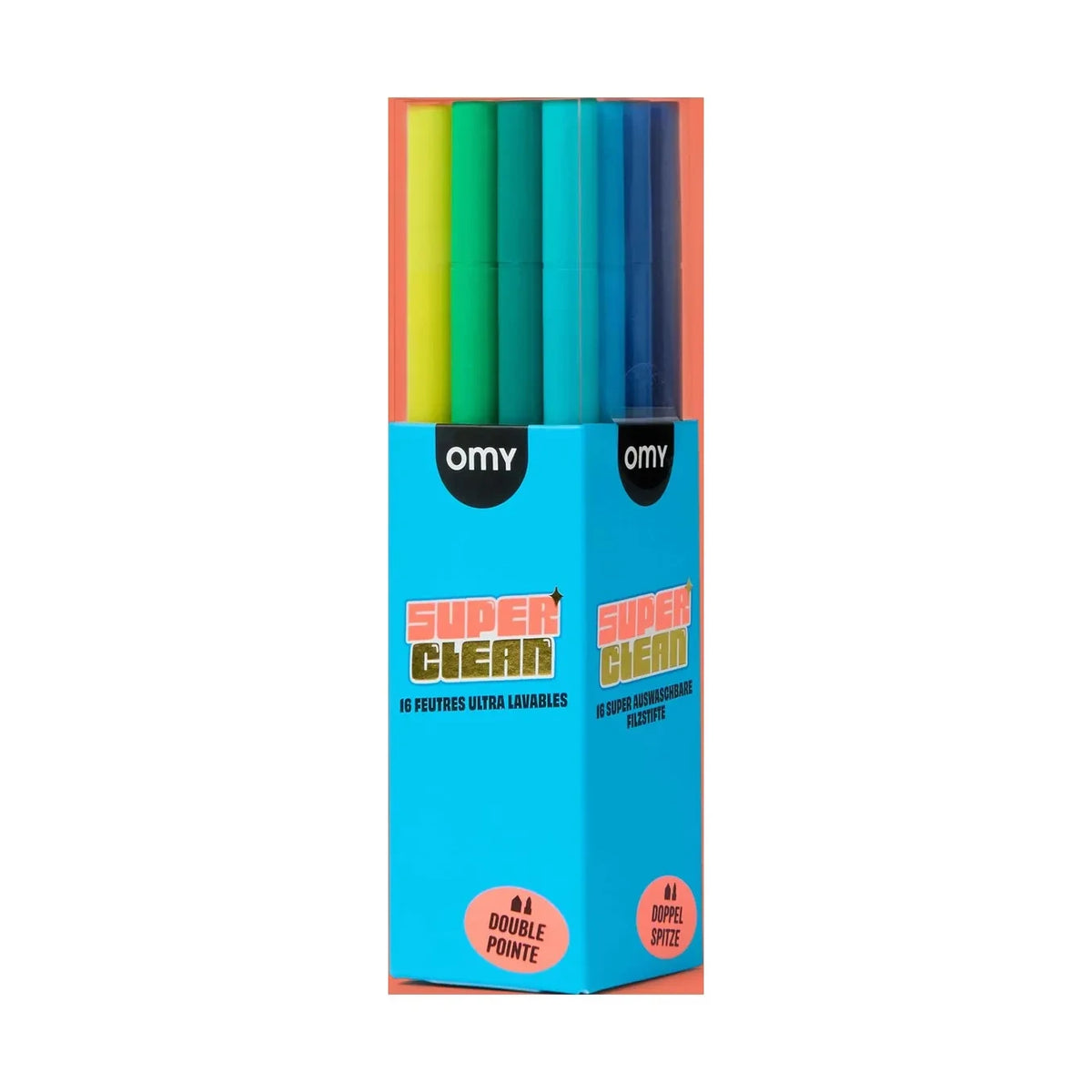 Omy - Ultra Washable Felt Markers - Box of 16