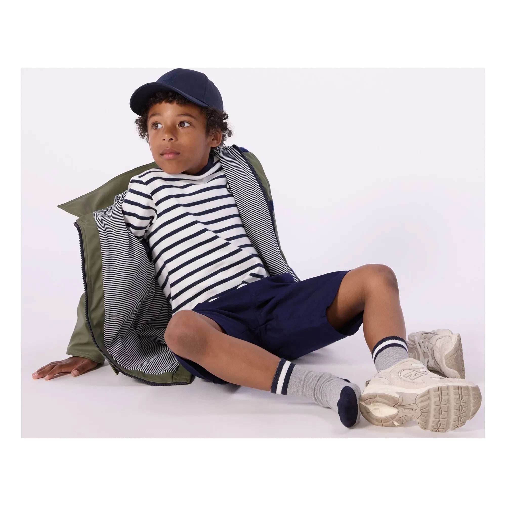 Petit Bateau - Iconic Recycled Fibers Raincoat | Khaki