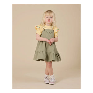 Goldie + Ace - Ruffle T-shirt with strawberry detail | Yellow