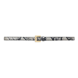 Anine Bing - Nicola Snake-Pattern Leather Belt | Gray