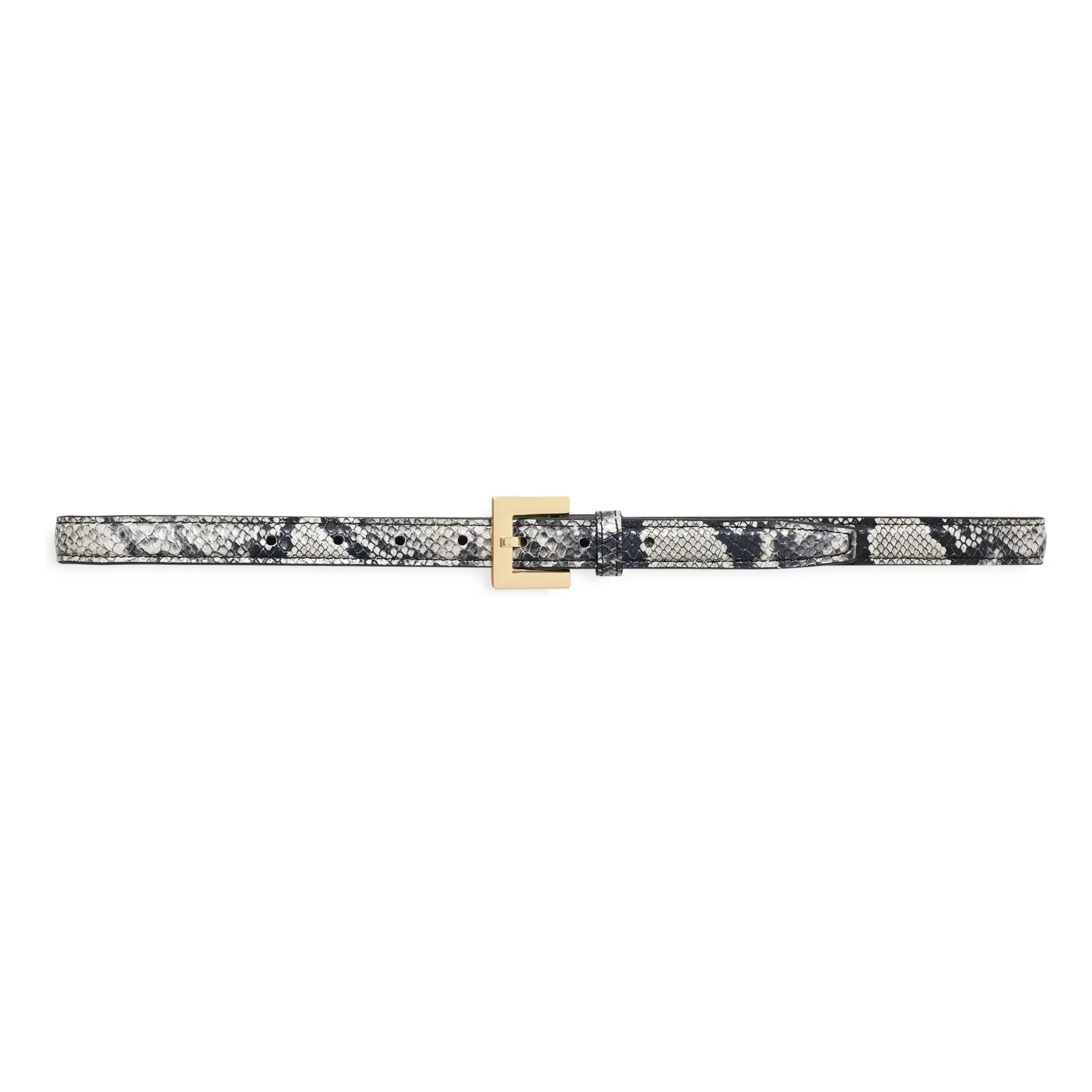Anine Bing - Nicola Snake-Pattern Leather Belt | Gray