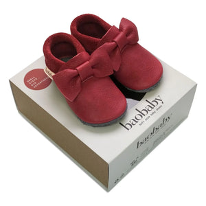 Baobaby - Knot Slippers | Cherry red