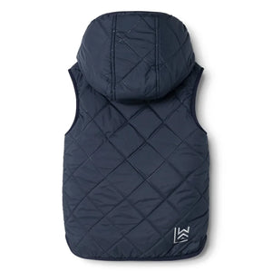 Liewood - Diana Sherpa-style Sleeveless Jacket, Made from Recycled Fibers | Midnight Blue