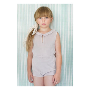 Soor Ploom - Organic Cotton Eponge Club Romper | Beige Pink
