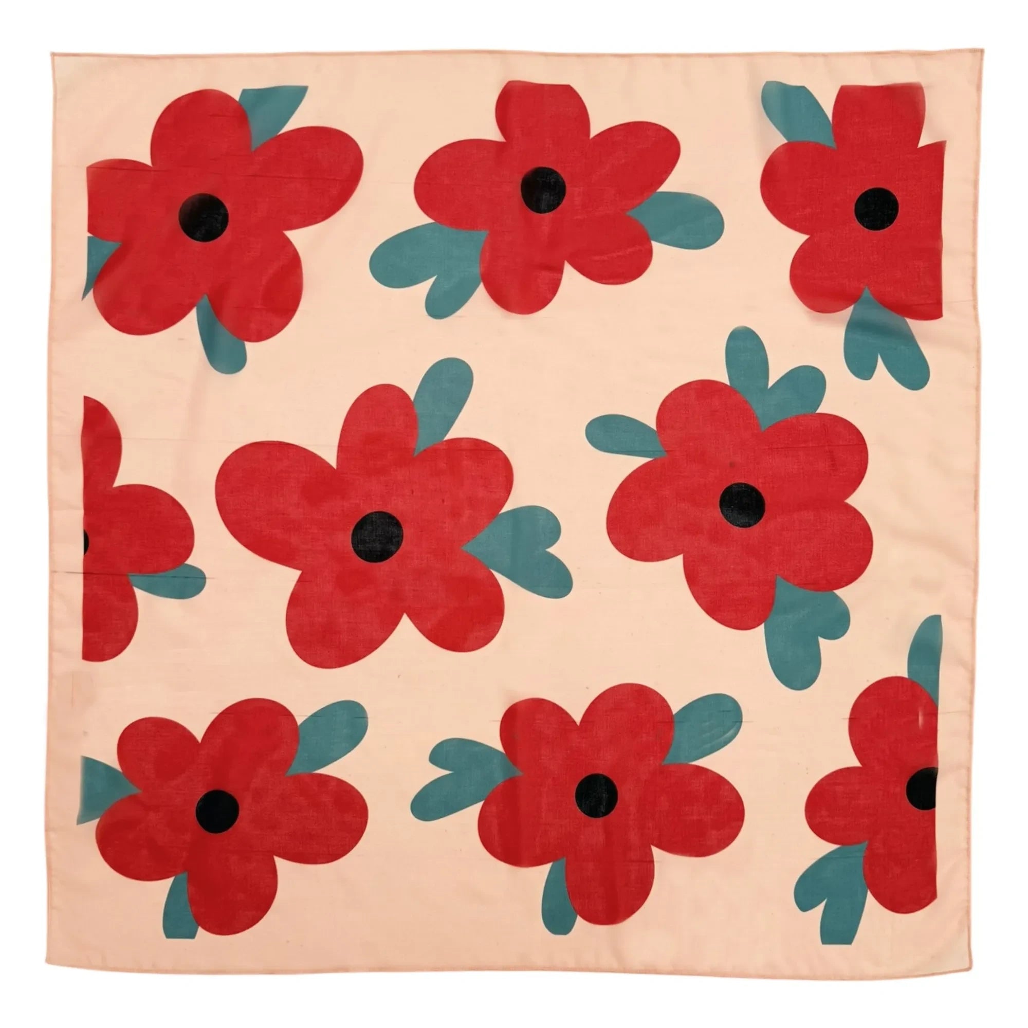 Piupiuchick - Çiçek Desenli Fular | Pudra Pembe