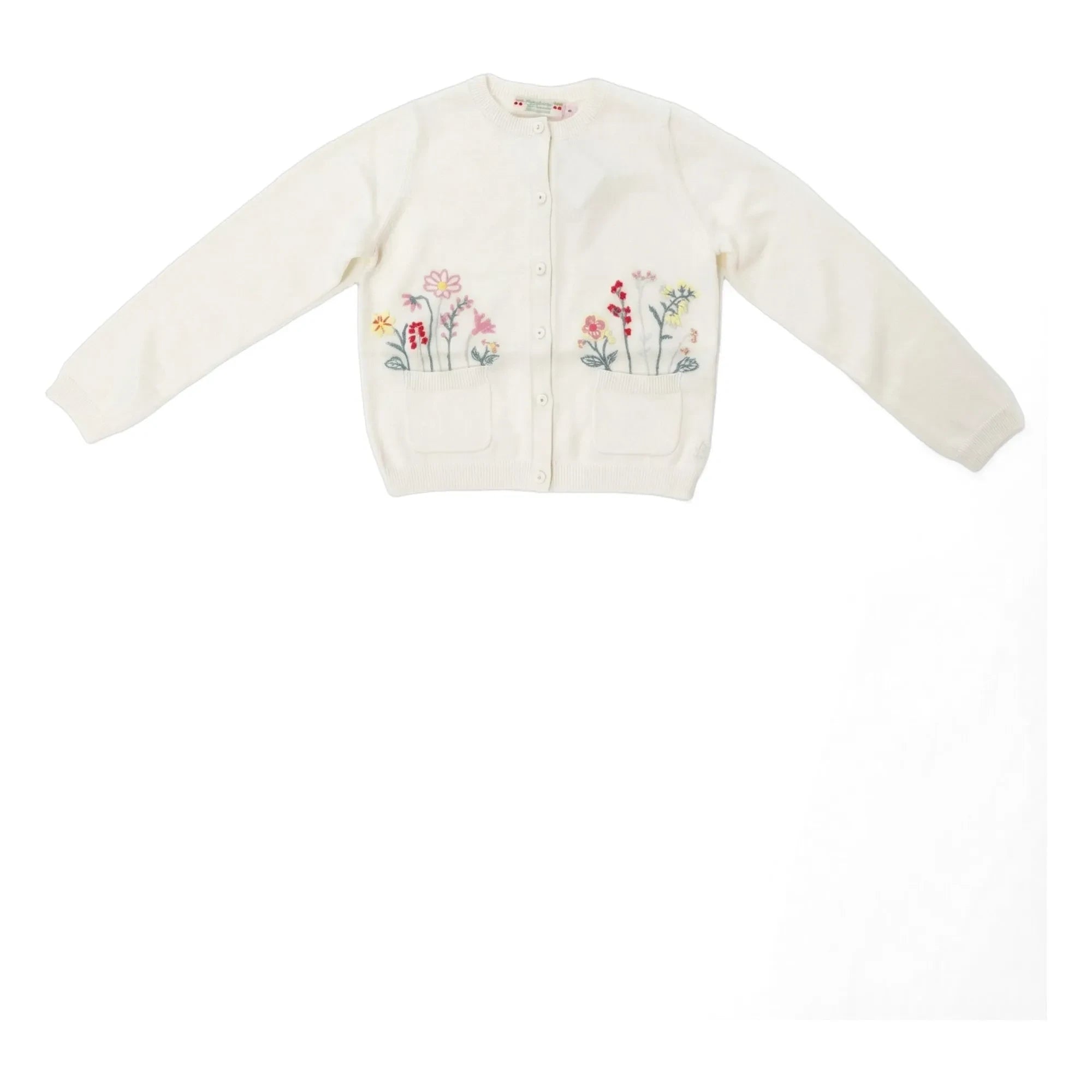 Bonpoint - Lucila Organic Cotton Embroidered Flower Vest | White
