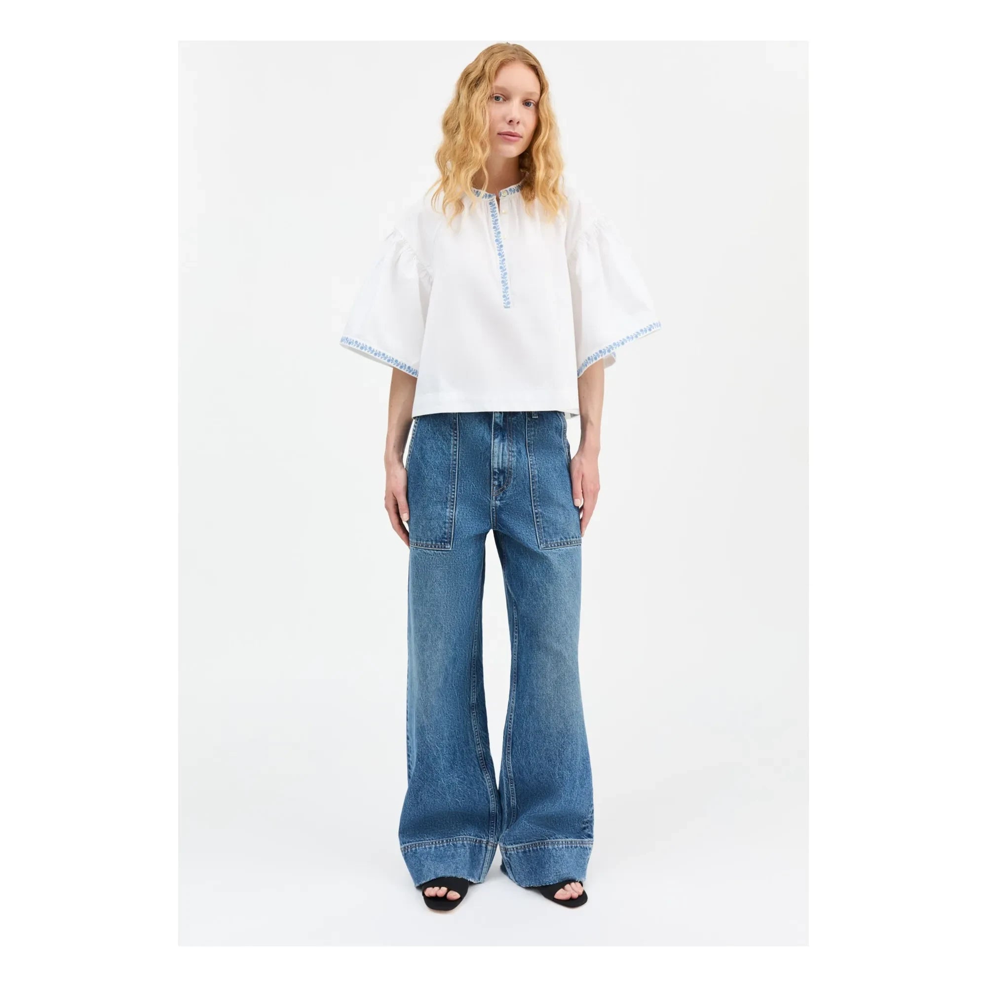 Skall Studio - Bonne Cotton Blouse | White