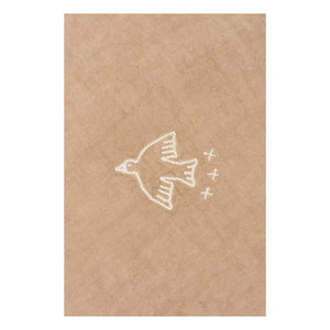 Nobodinoz - Embroidered Winter Blanket - French Linen | Sesame