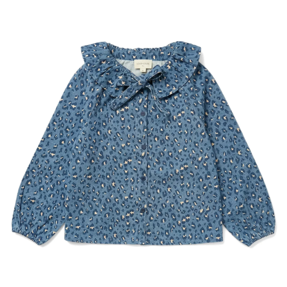 Louis Louise - Angele Leopar Denim Bluz | Mavi