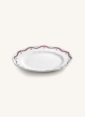 Serax - Charly Wave Pattern Dessert Plate - Set of 2 | Purple