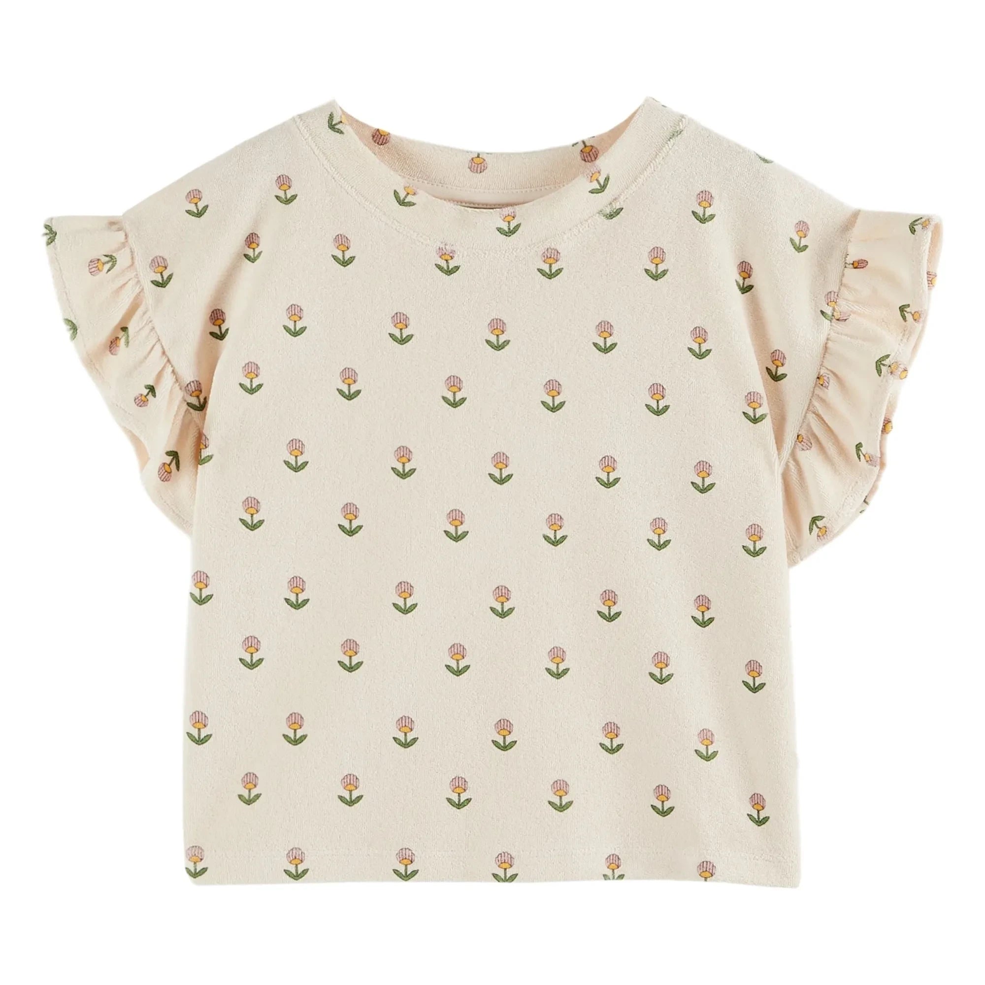 Emile et Ida - Soft Flowers T-Shirt | Cream