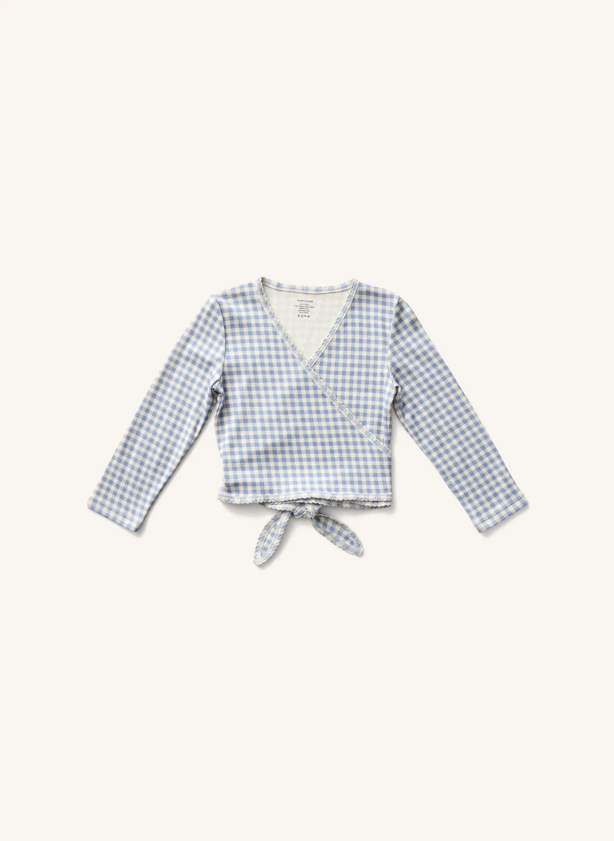Soor Ploom - Vichy Wrap T-Shirt | Light Blue