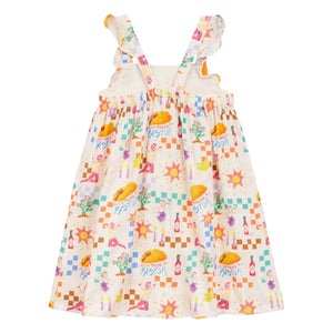 Arsène et Les Pipelettes - Pastor Poplin Bib Dress | Ecru