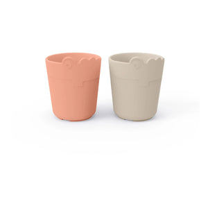 Done by deer - Croco Kiddish Cups - 2-piece Set | Coral