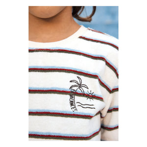 Bonton - Livo Striped Towel T-Shirt | White