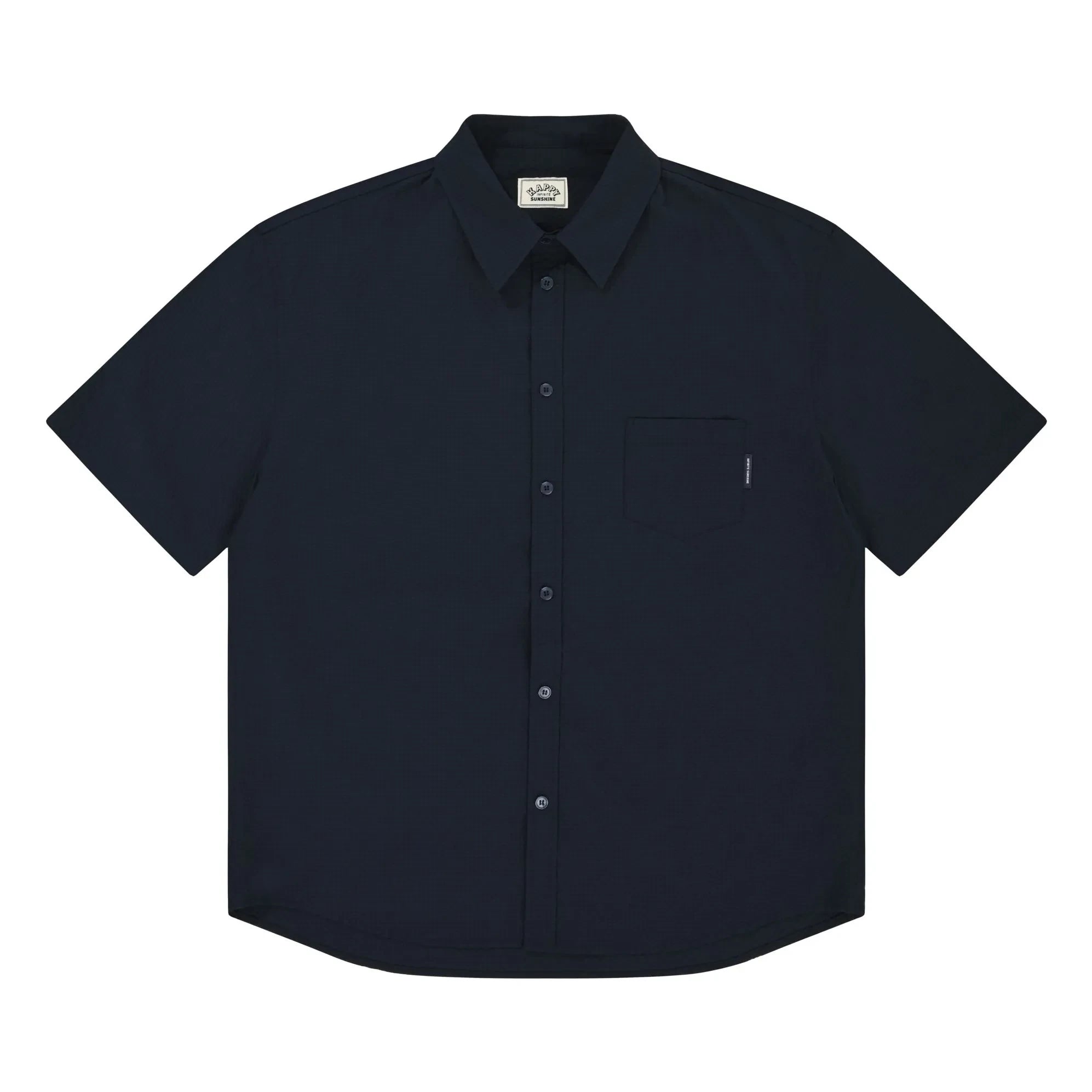 Kappy - Seersucker Checkered Shirt | Navy