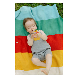 Bayiri - Rainbow Organic Cotton Blanket | Turquoise