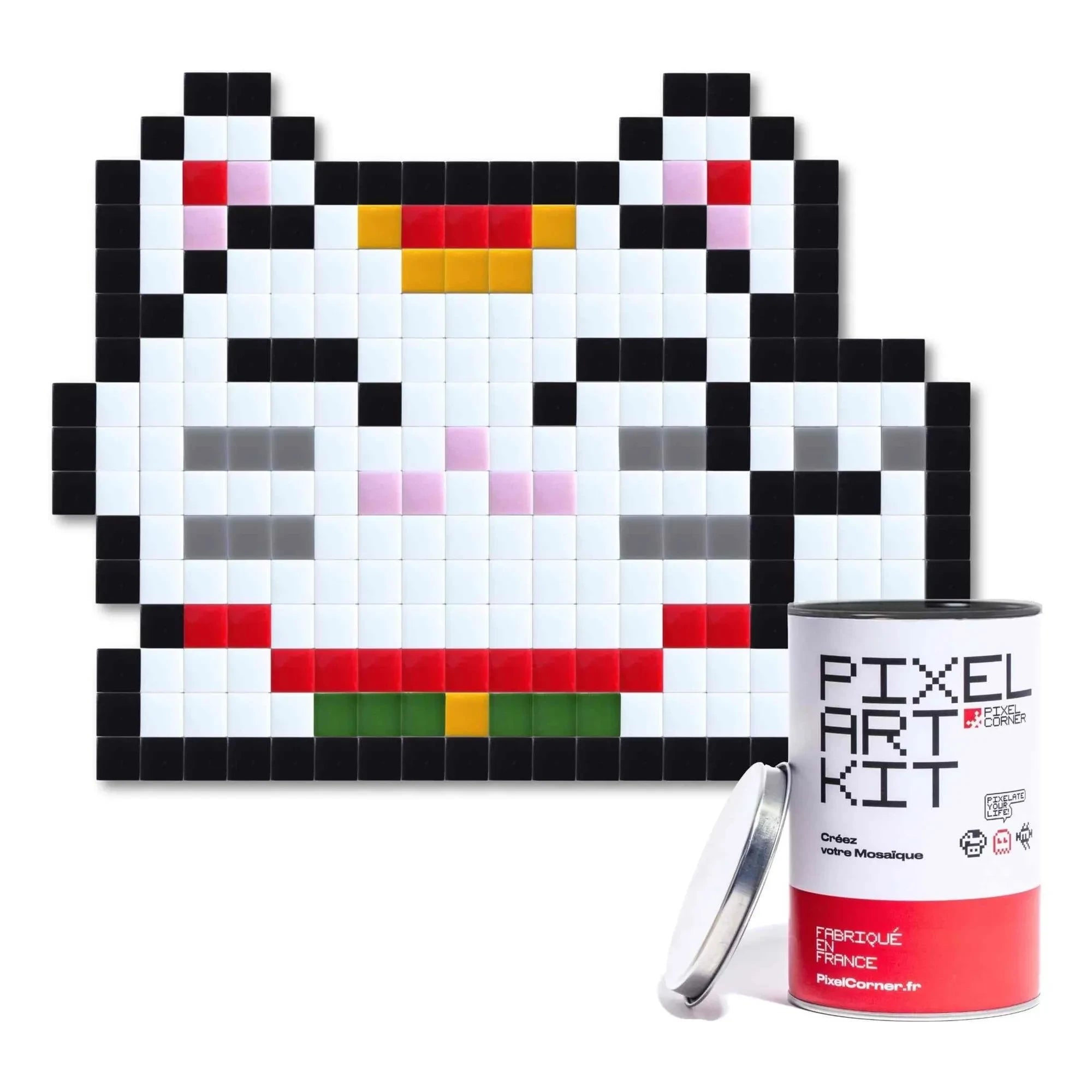Pixel Corner - Pixel Art Kit - Lucky Cat | White