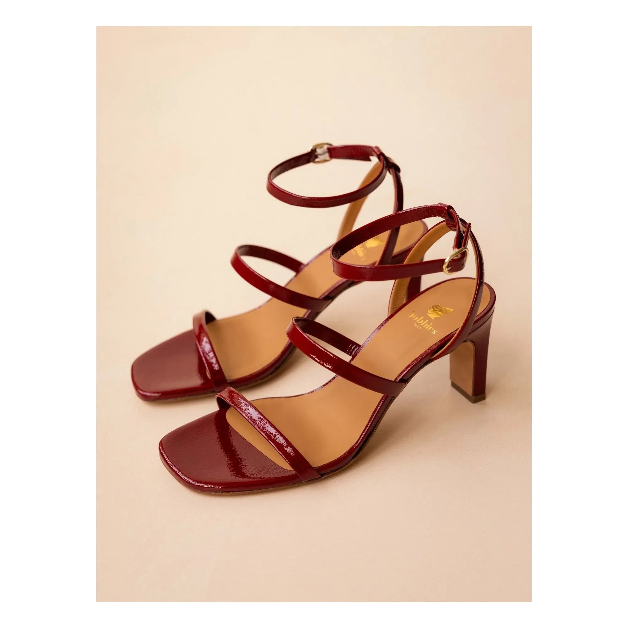 Bobbies - Casey Patent Leather Sandals | Cherry red