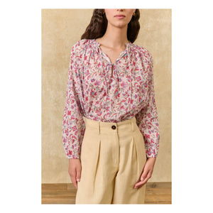 Louise Misha - Nicoliana Organic Cotton Blouse | Pink