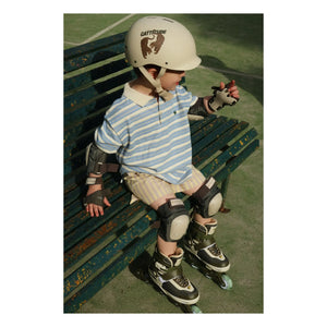 Konges Sløjd - Spotted Striped Organic Cotton Polo Shirt | Blue