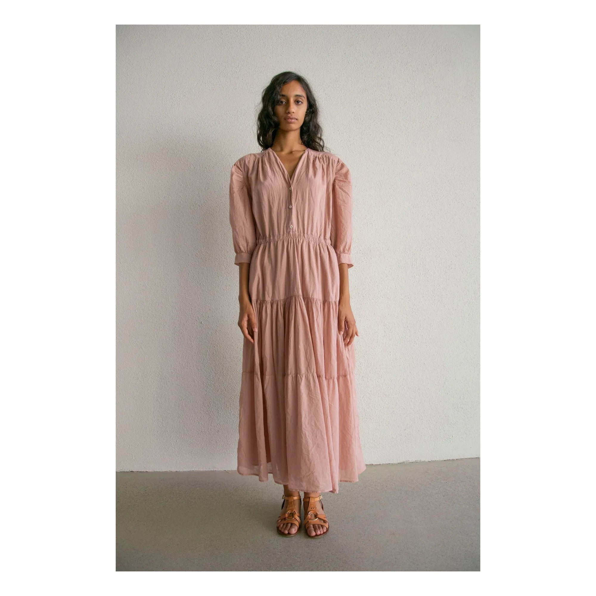 THEAVANT - Joana Cotton Voile Dress | Beige