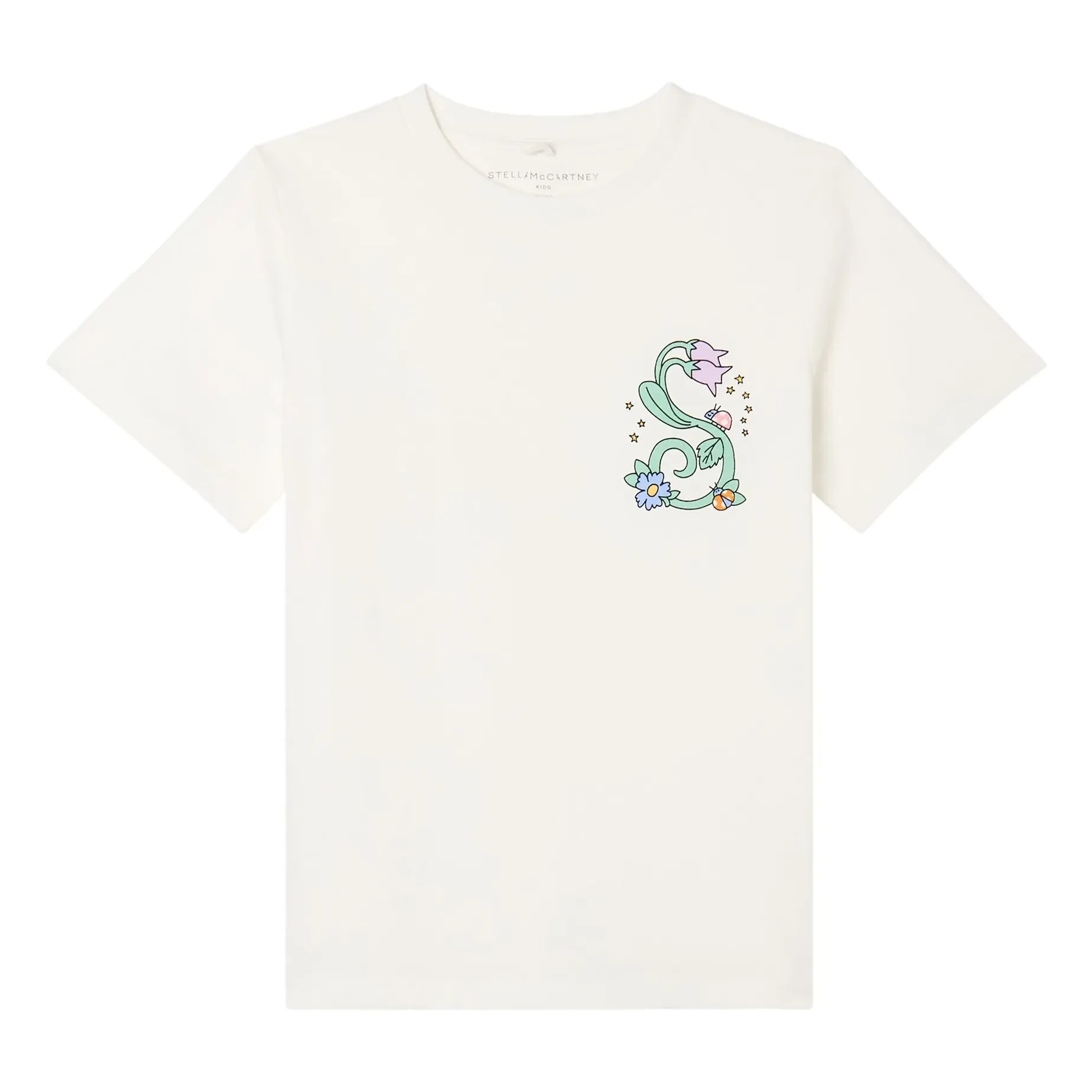 Stella McCartney Kids - Organic Cotton Flower T-Shirt | Ivory