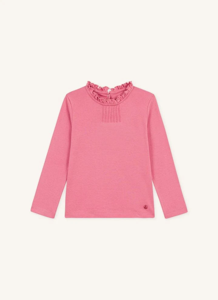 Petit Bateau - Organic cotton collared T-shirt | Pink