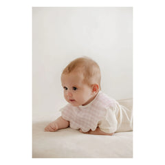 Soft Spot - Organic Cotton Rose Water Leaf Bibs - Set of 3 | Light Pink