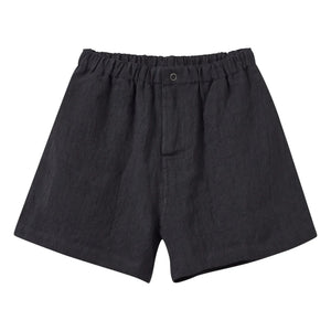 Caramel - Bamboo Linen Shirt and Shorts Set | Abyss Blue