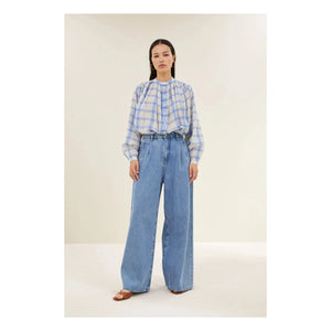 By Bar - Nyka Cotton Blouse | Blue