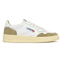 Autry - Medalist Low Deri ve Süet Sneakers | Açık haki