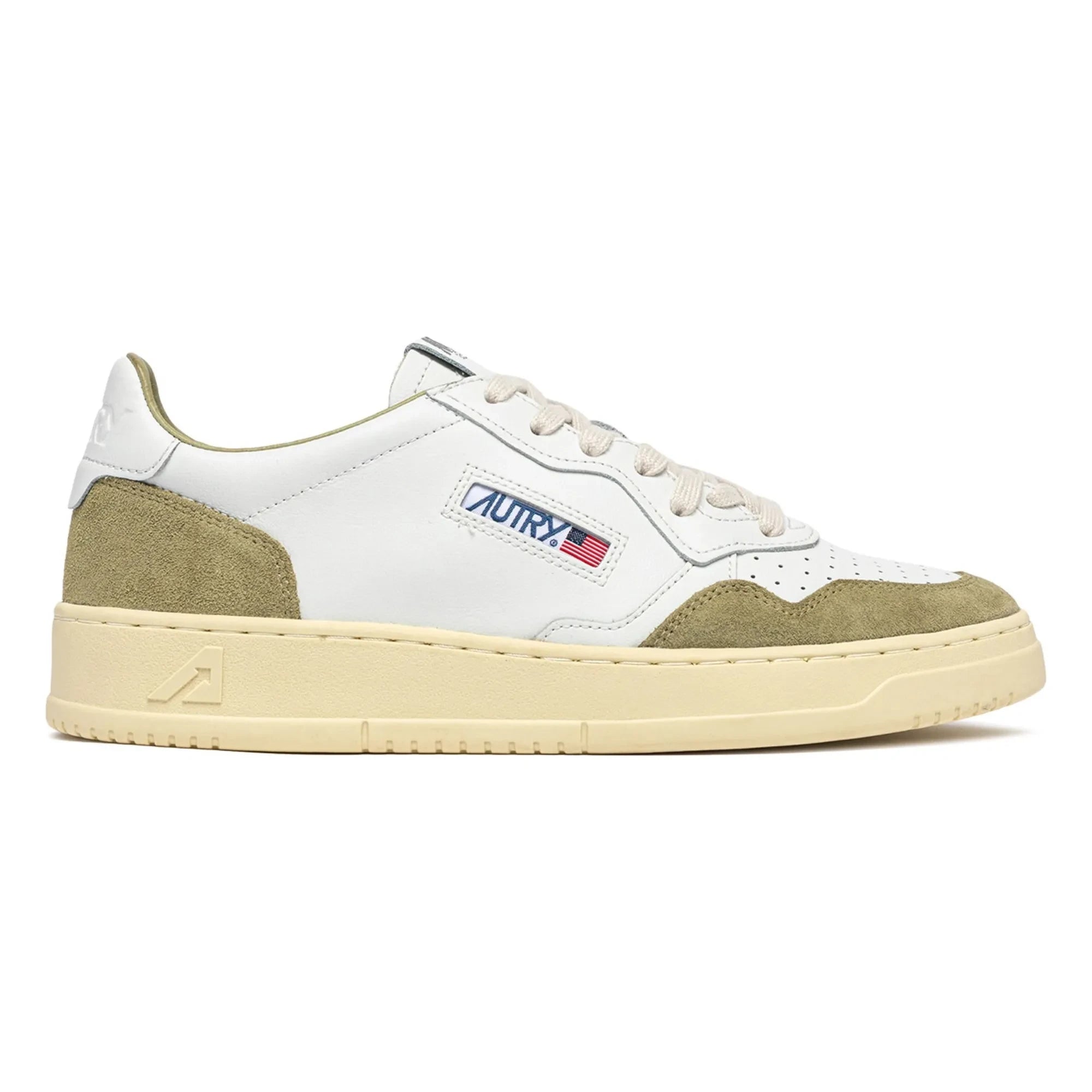 Autry - Medalist Low Leather and Suede Sneakers | Light Khaki