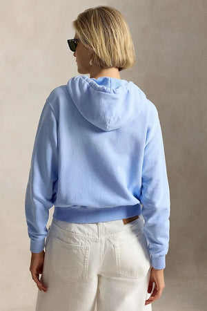Polo Ralph Lauren kadın pamuklu fermuarlı kapüşonlu sweatshirt ISLAND FLC-KNT-SWEATSHIRT