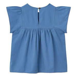 Copenhagen Colors - Fringed Organic Cotton Blouse | Blue