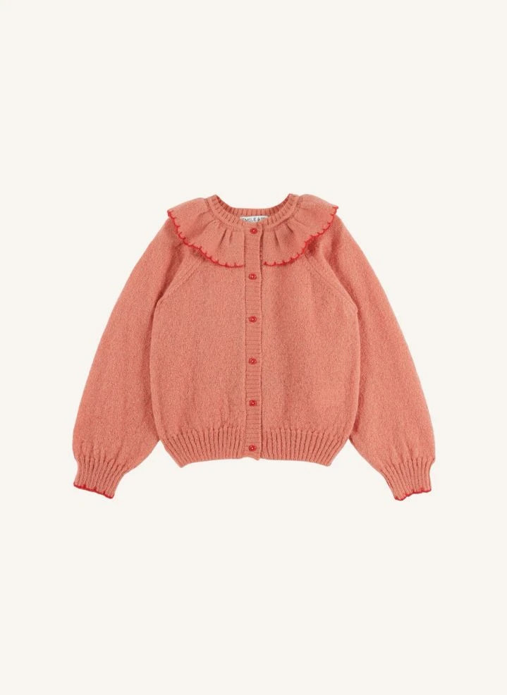 Emile et Ida - Pink Mohair Floral Cardigan